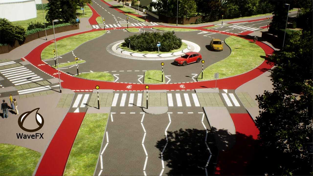 WaveFX use Unreal Engine to simulate Dutch roundabout