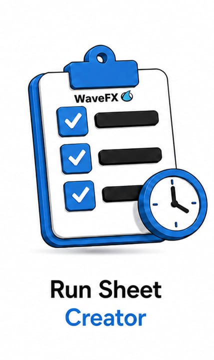 run sheet creator wavefx run sheet creator wavefx